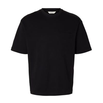 SELECTED MEN SELECTED Män Slhlooseoscar Pocket Ss Tee Noos, svart, L SELECTED MEN SELECTED Män Slhlooseoscar Pocket Ss Tee Noos, svart, L