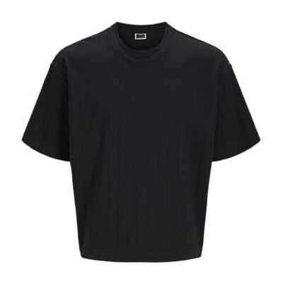 JACK & JONES Jcoinfinity Fabric Tee Ss Crew Neck, svart, L JACK & JONES Jcoinfinity Fabric Tee Ss Crew Neck, svart, L