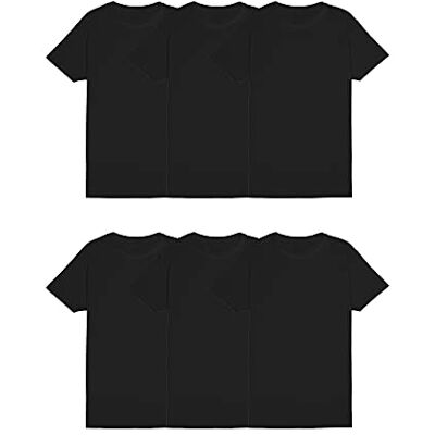 Fruit of the Loom Män Stay Tucked Crew T-Shirt Underkläder, Klassisk passform – svart – 6-pack, XL Fruit of the Loom Män Stay Tucked Crew T-Shirt Underkläder, Klassisk passform – svart – 6-pack, XL