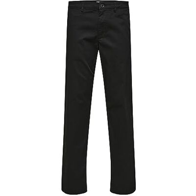 SELECTED HOMME SELETED HOMME SLHSTRAIGHT-New Miles 196 Flex Pants W N Chino, svart, 31/32, svart, 31W / 32L SELECTED HOMME SELETED HOMME SLHSTRAIGHT-New Miles 196 Flex Pants W N Chino, svart, 31/32, svart, 31W / 32L