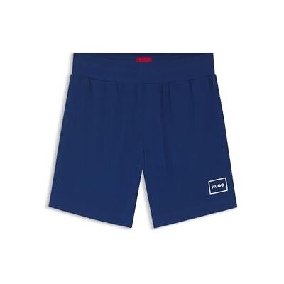 HUGO Herr Laze Shorts CW Shorts av stretchbomull med inramat logotyptryck, Medium blå 428, M HUGO Herr Laze Shorts CW Shorts av stretchbomull med inramat logotyptryck, Medium blå 428, M