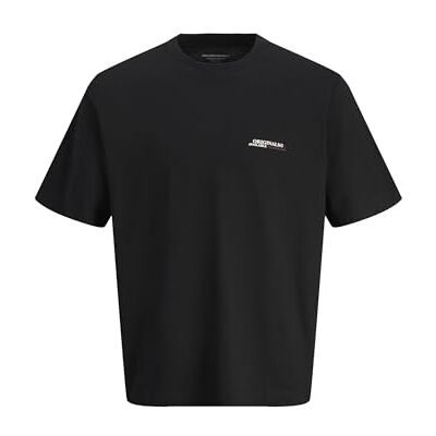 JACK & JONES T-shirt för män ryggtryck T-shirt, svart, XS JACK & JONES T-shirt för män ryggtryck T-shirt, svart, XS