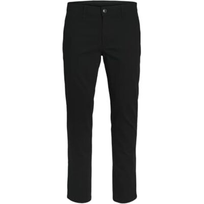 JJ REBEL Herr Jrebmichael Slim Sharp Noos Chino byxor, svart, 32 W/34 L, Svart, 32W X 34L JJ REBEL Herr Jrebmichael Slim Sharp Noos Chino byxor, svart, 32 W/34 L, Svart, 32W X 34L
