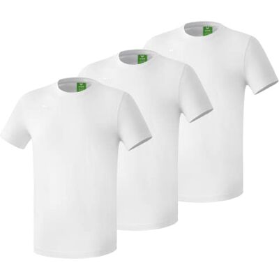 Erima unisex vuxen 3-pack lagsport T-Shirt (260014), vit, XXL Erima unisex vuxen 3-pack lagsport T-Shirt (260014), vit, XXL