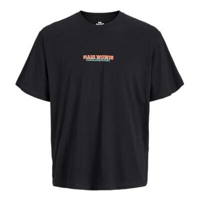 JACK & JONES Jorwowie Tee Ss Crew Neck Tg, svart, XS JACK & JONES Jorwowie Tee Ss Crew Neck Tg, svart, XS