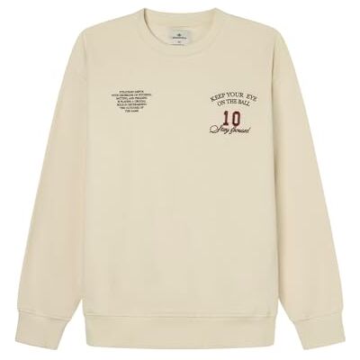 Springfield Behåll ditt öga grafisk basebolltröja med rund hals L/S, vit, S Springfield Behåll ditt öga grafisk basebolltröja med rund hals L/S, vit, S