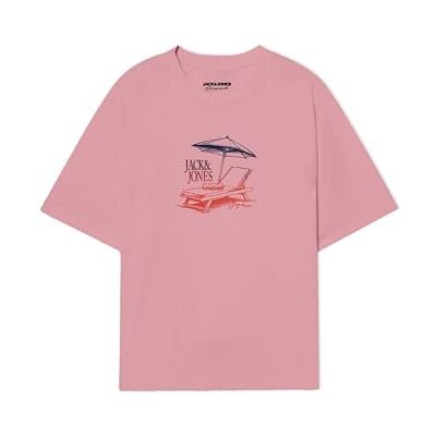 JACK & JONES Joralmeria Tee Ss Crew Neck FST, Tickled rosa, S JACK & JONES Joralmeria Tee Ss Crew Neck FST, Tickled rosa, S