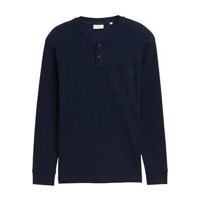 TOM TAILOR Långärmad T-shirt för män, 10668 – himmelskaptensblå, XL TOM TAILOR Långärmad T-shirt för män, 10668 – himmelskaptensblå, XL