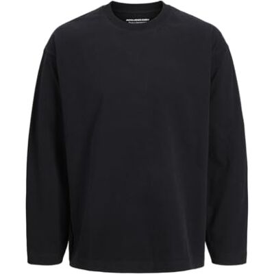 JACK & JONES Jcoblanks Heavy Tee Ls Crew Neck, svart, M JACK & JONES Jcoblanks Heavy Tee Ls Crew Neck, svart, M