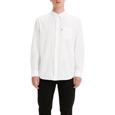 Levi's Kortärmad klassisk ficka T-shirt för män, Vit 17, S Levi's Kortärmad klassisk ficka T-shirt för män, Vit 17, S