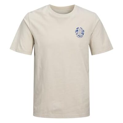 JACK & JONES Jjone Color Summer Tee Ss Crew Neck, Moonbeam, S JACK & JONES Jjone Color Summer Tee Ss Crew Neck, Moonbeam, S