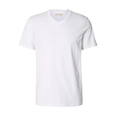 Calvin CK JEANS Herr SS SMOOTH CTTN SOLID VNECK T-SHIRT LV040HM298, Vit (lysande vit), S, Vit (lysande vit), S Calvin CK JEANS Herr SS SMOOTH CTTN SOLID VNECK T-SHIRT LV040HM298, Vit (lysande vit), S, Vit (lysande vit), S