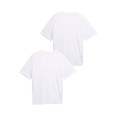 TOM TAILOR T-shirt för män, 20000 – vit, L TOM TAILOR T-shirt för män, 20000 – vit, L