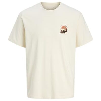 JACK & JONES Jorlife Tee Ss Crew Neck SMU, Antik vit, S JACK & JONES Jorlife Tee Ss Crew Neck SMU, Antik vit, S