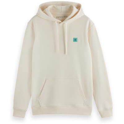 Scotch & Soda Seasonal Core – Regular-Fit logo badge hoodie, Äggnog 100, XL Scotch & Soda Seasonal Core – Regular-Fit logo badge hoodie, Äggnog 100, XL