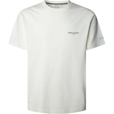 Pepe Jeans herr Terry T-Shirt, vit (Off White), L, Vit (benvit), L Pepe Jeans herr Terry T-Shirt, vit (Off White), L, Vit (benvit), L