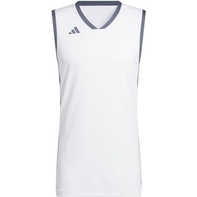 adidas herr Mens Pulse Speed Bball Jersey Shirt, white/team onix, L adidas herr Mens Pulse Speed Bball Jersey Shirt, white/team onix, L