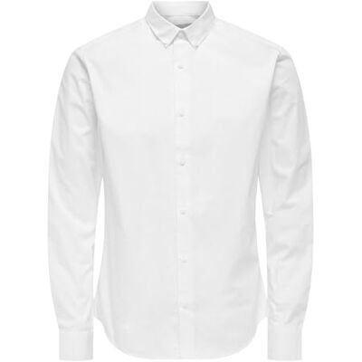 Only & Sons Herr ONSPOPLIN BTN DOWN skjorta LS EXP RE skjorta, vit, XL, Vit, XL Only & Sons Herr ONSPOPLIN BTN DOWN skjorta LS EXP RE skjorta, vit, XL, Vit, XL
