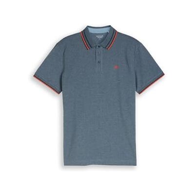 TOM TAILOR 1050778 Pikétröja, blå två ton 40493-Pique, 3XL herr TOM TAILOR 1050778 Pikétröja, blå två ton 40493-Pique, 3XL herr