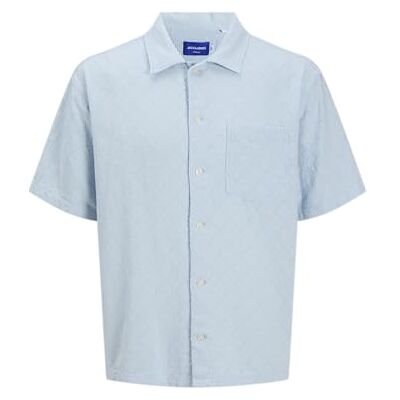 JACK & JONES Jortavira Texture Shirt Ss, Skyway, M JACK & JONES Jortavira Texture Shirt Ss, Skyway, M