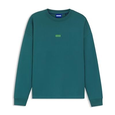 HUGO Sweatshirt för män, Turquoise/Aqua 449, XS HUGO Sweatshirt för män, Turquoise/Aqua 449, XS