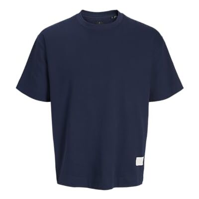 JACK & JONES Jprblachad Badge Ss Tee, Svart iris, XL JACK & JONES Jprblachad Badge Ss Tee, Svart iris, XL