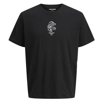 JACK & JONES Jjkento Tee Ss Crew Neck, svart, L JACK & JONES Jjkento Tee Ss Crew Neck, svart, L