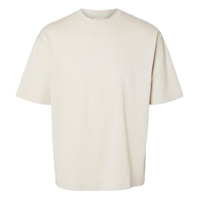 SELECTED HOMME SELETED HOMME Herr Slhlooseoscar Ss O-Neck Tee Noos T-shirt, Havregryn, S SELECTED HOMME SELETED HOMME Herr Slhlooseoscar Ss O-Neck Tee Noos T-shirt, Havregryn, S