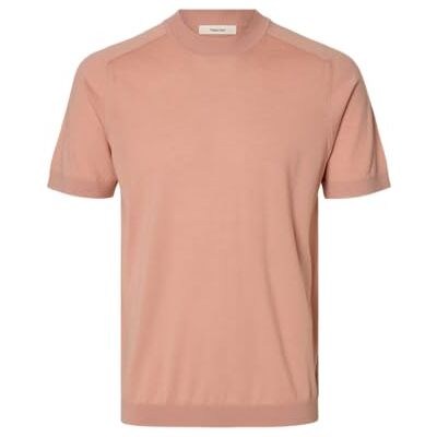 SELECTED MEN SELECTED Män Slhtray Ss Knit Merino Crew Neck Noos, Roségryning, L SELECTED MEN SELECTED Män Slhtray Ss Knit Merino Crew Neck Noos, Roségryning, L