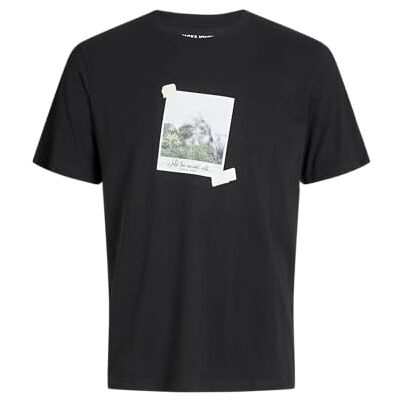 JACK & JONES Jjryu Tee Ss Crew Neck, svart, M JACK & JONES Jjryu Tee Ss Crew Neck, svart, M