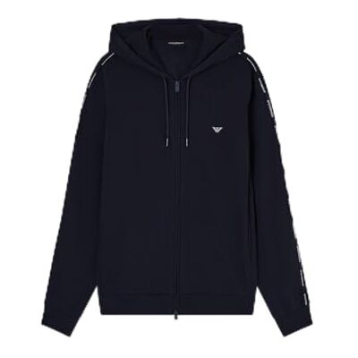 Giorgio Armani Sweatshirt med huva för män, armani blå, XL Giorgio Armani Sweatshirt med huva för män, armani blå, XL