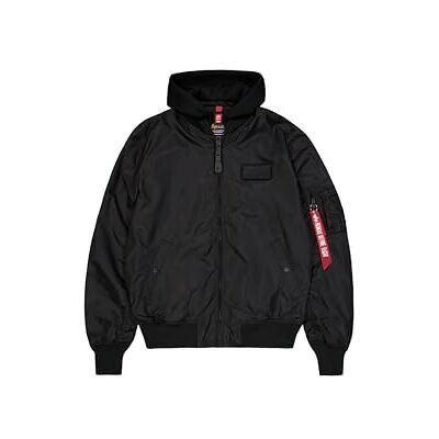 Alpha Industries MA-1 TT Hood Bomberjacka för män Black/Black Alpha Industries MA-1 TT Hood Bomberjacka för män Black/Black