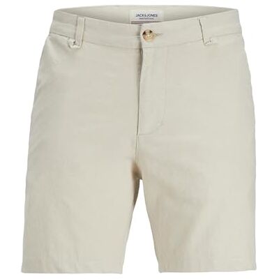 JACK & JONES Herr JPSTPALMA JJLINEN Shorts DEK chinos shorts, Moonbeam, S, Moonbeam, S JACK & JONES Herr JPSTPALMA JJLINEN Shorts DEK chinos shorts, Moonbeam, S, Moonbeam, S
