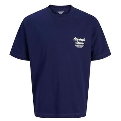 JACK & JONES Jornorrebro Typo Tee Ss Crew Neck Noos, Ocean Cavern, L JACK & JONES Jornorrebro Typo Tee Ss Crew Neck Noos, Ocean Cavern, L