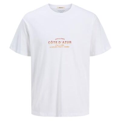 JACK & JONES Jorcanggu bröst t-shirt Ss crew neck, Ljus vit, M JACK & JONES Jorcanggu bröst t-shirt Ss crew neck, Ljus vit, M