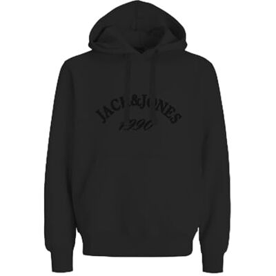 JACK & JONES Jorbleecker branding Sweat Hood Bf, svart, L JACK & JONES Jorbleecker branding Sweat Hood Bf, svart, L