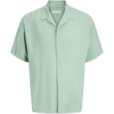 JACK & JONES Jjejeff Resort Solid Shirt Ss Sn, Granitgrön, M JACK & JONES Jjejeff Resort Solid Shirt Ss Sn, Granitgrön, M