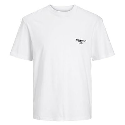 JACK & JONES JACK&JONES JORBORA varumärke Tee SS Crew Neck BLK, Ljus vit, S JACK & JONES JACK&JONES JORBORA varumärke Tee SS Crew Neck BLK, Ljus vit, S