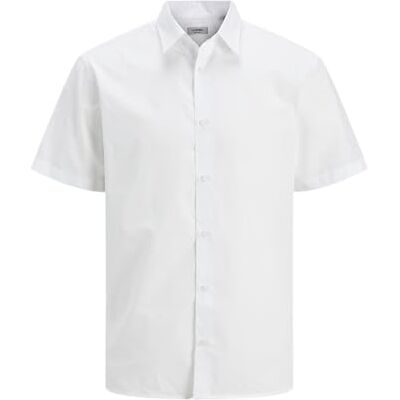 JJ REBEL Jrebgavin Solid Shirt Ss, Vit, S JJ REBEL Jrebgavin Solid Shirt Ss, Vit, S