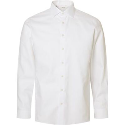 SELECTED MEN Slhslim-Ethan Shirt Ls Spread Noos, Vit, M SELECTED MEN Slhslim-Ethan Shirt Ls Spread Noos, Vit, M