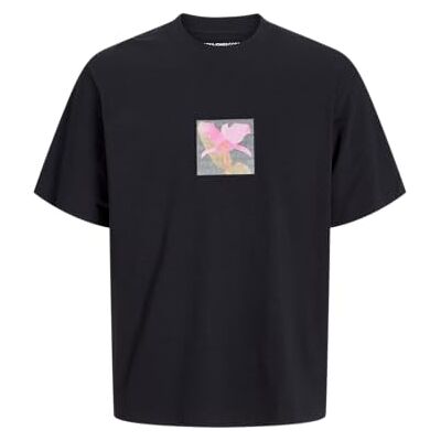 JACK & JONES Jcointerlude Patch Tee Ss Crew Neck, svart, XS JACK & JONES Jcointerlude Patch Tee Ss Crew Neck, svart, XS