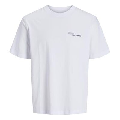 JACK & JONES Jorretiro Back Tee Ss Crew Neck Se25, Ljus vit, XL JACK & JONES Jorretiro Back Tee Ss Crew Neck Se25, Ljus vit, XL