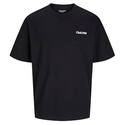 JACK & JONES Jjebradley grafisk t-shirt Ss O-Neck Sn Pls T-shirt, svart, 5XL plus size JACK & JONES Jjebradley grafisk t-shirt Ss O-Neck Sn Pls T-shirt, svart, 5XL plus size