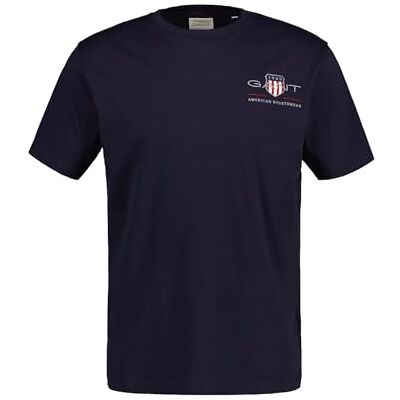 GANT Herr Reg Archive Shield Emb Ss T-shirt, Kvällsblå, 4XL GANT Herr Reg Archive Shield Emb Ss T-shirt, Kvällsblå, 4XL