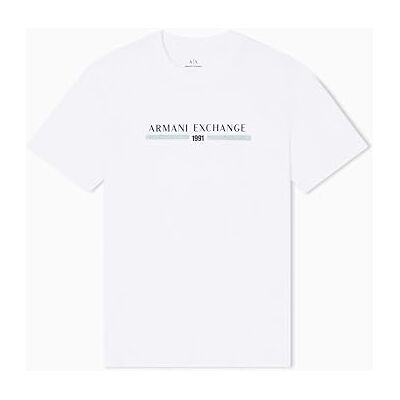 Giorgio Armani herr kortärmad stor logotyp på framsidan t-shirt off white L, Vit, L Giorgio Armani herr kortärmad stor logotyp på framsidan t-shirt off white L, Vit, L
