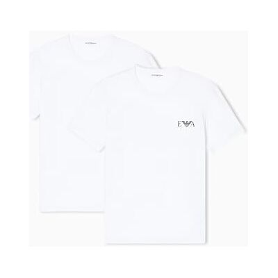 Giorgio Armani mäns feta monogram 2-pack rund hals t-shirt, vit, M, anpassad, Vit/vit, M Giorgio Armani mäns feta monogram 2-pack rund hals t-shirt, vit, M, anpassad, Vit/vit, M