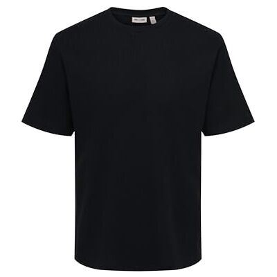 Only & Sons Onstobie Reg Ss Tee Noos, svart, L Only & Sons Onstobie Reg Ss Tee Noos, svart, L