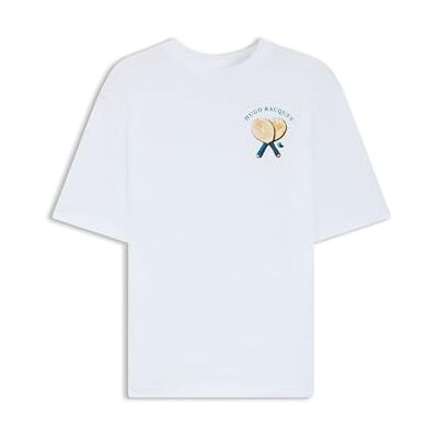 HUGO T-shirt för män, Vit 100, XXL HUGO T-shirt för män, Vit 100, XXL
