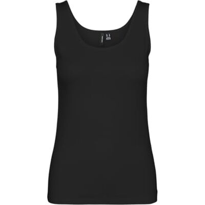 VERO MODA Vmlulu Uu Tank Top JRS Ga Noos, svart, M VERO MODA Vmlulu Uu Tank Top JRS Ga Noos, svart, M