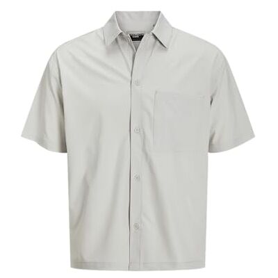 JACK & JONES Jcopacer Oversized skjorta Ss, Ångblå, M JACK & JONES Jcopacer Oversized skjorta Ss, Ångblå, M